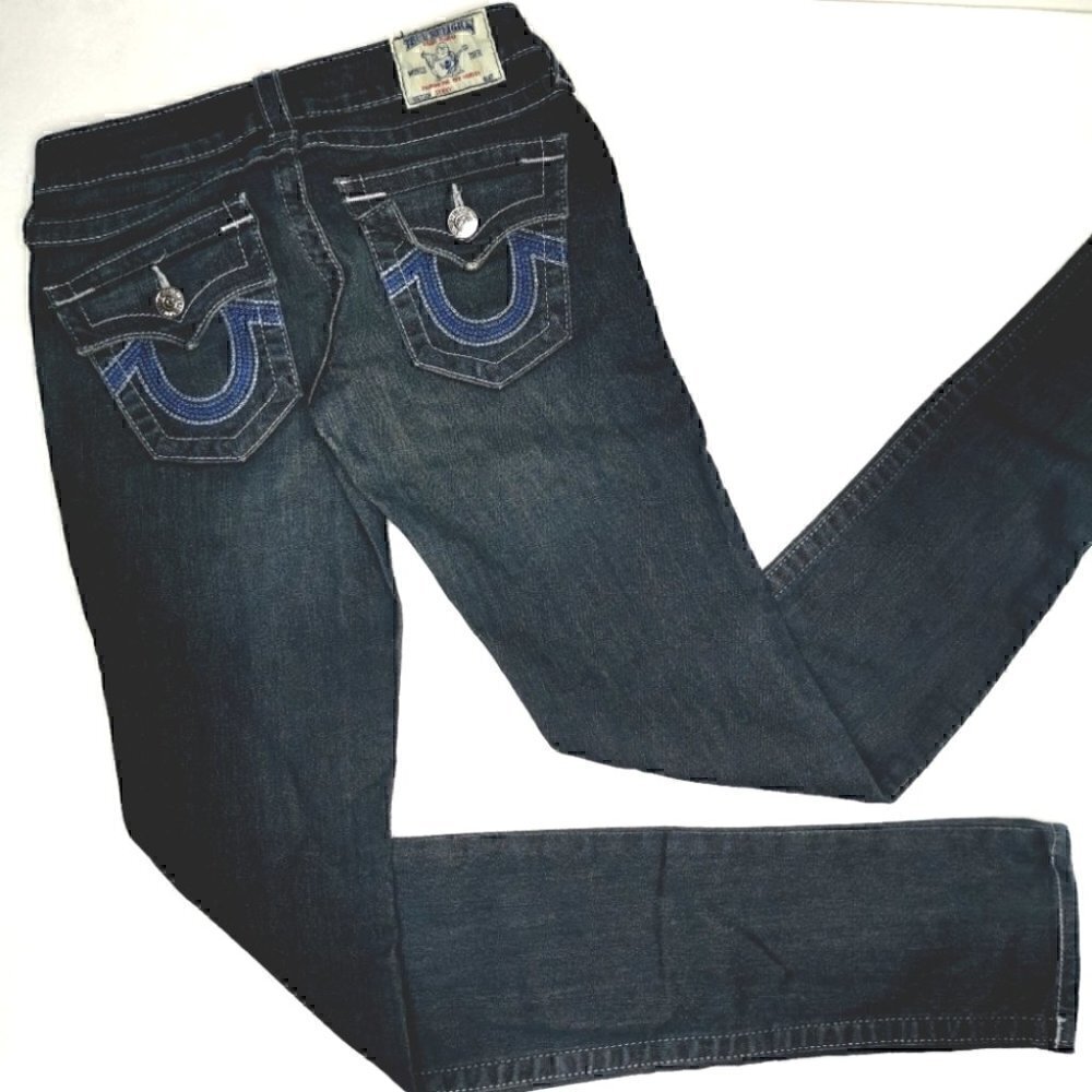 True Religion Women's 25 Distressed USA Stretch Flexible Cotton WLH599X54 Jeans - Picture 10 of 16